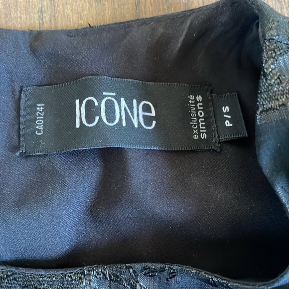 Icōne Shimmery Black Shift Dress - Picture 2 of 4